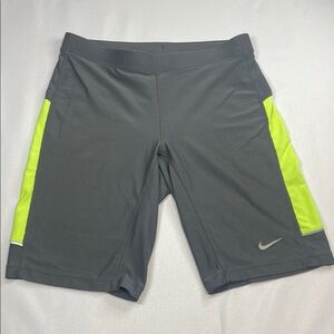 Nike Gray and Green Athletic Shorts Performance Fit